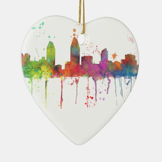 サンディエゴのスカイライン セラミックオーナメント (右)