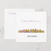 サンディエゴのスカイライン WB1 - 招待状 (正面/裏面)