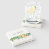 サンディエゴのスカイラインSP - ストーンコースター (横)