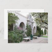 サンディエゴのバルボア公園、民芸美術館 ポストカード (正面/裏面)