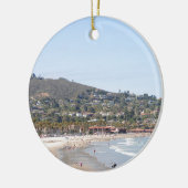 サンディエゴのビーチ セラミックオーナメント (左)