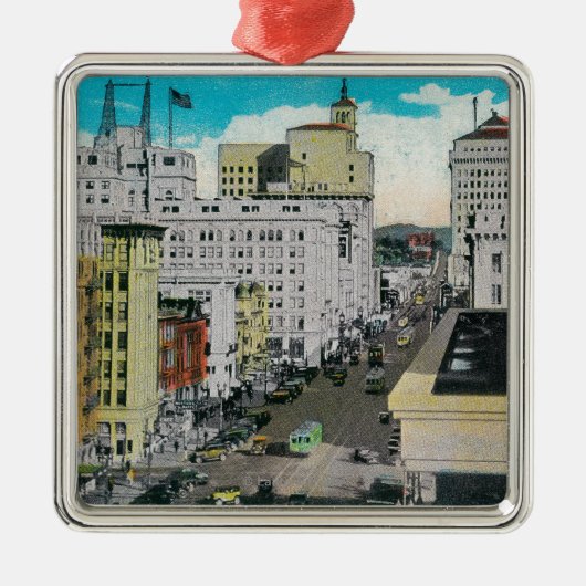 サンディエゴのホテルからのブロードウェイの東 メタルオーナメント (正面)