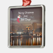 サンディエゴのメリークリスマス メタルオーナメント (左)