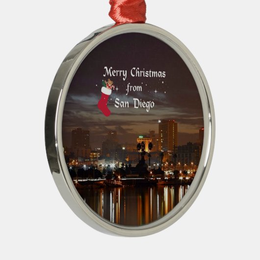 サンディエゴのメリークリスマス メタルオーナメント (右)
