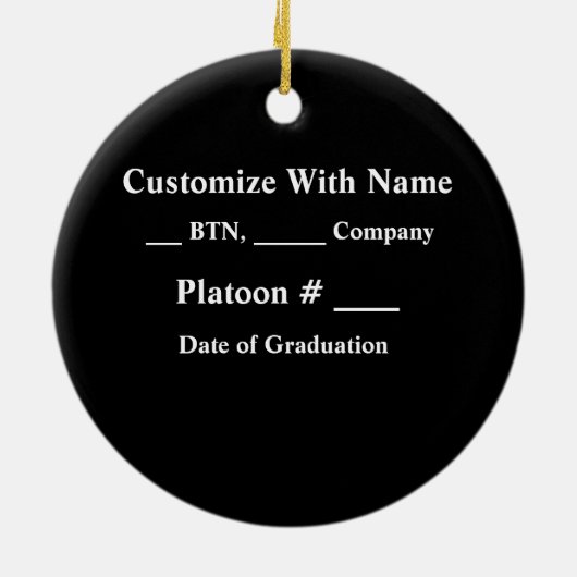 サンディエゴの基礎訓練キャンプの海洋の卒業のオーナメント セラミックオーナメント (裏面)