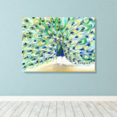 サンディエゴの孔雀2 2013 キャンバスプリント (インサイチュ (ウッドフロア))