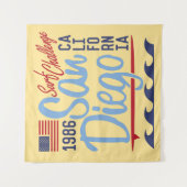 サンディエゴの波の挑戦1986年 タペストリー (正面)