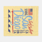 サンディエゴの波の挑戦1986年 フリースブランケット (正面(横))