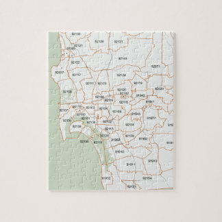 サンディエゴの郵便番号地図 ジグソーパズル