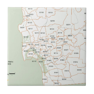 サンディエゴの郵便番号地図 タイル