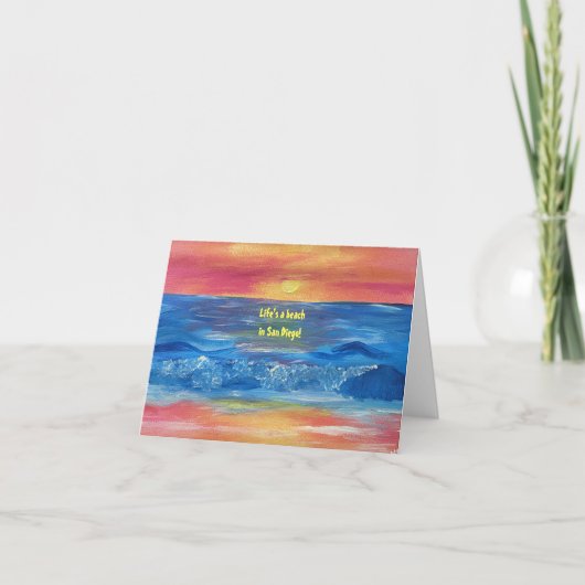 「サンディエゴは人生のビーチ」カード カード (正面)