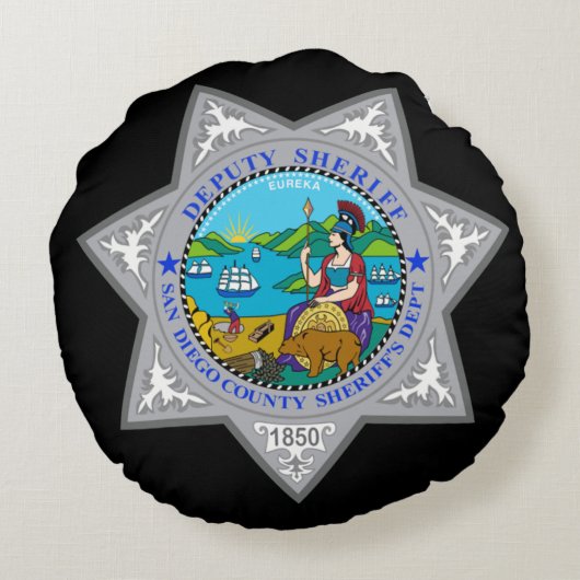 サンディエゴカウンティ保安官の部署 ラウンドクッション (裏面)