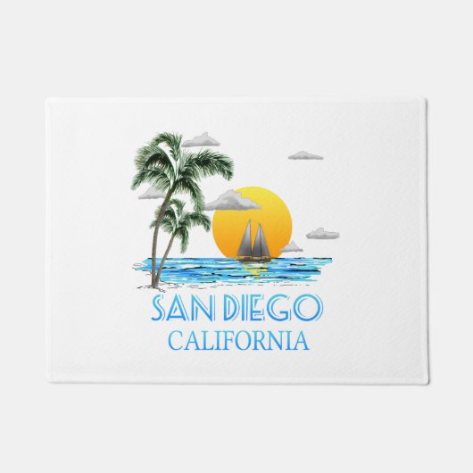 サンディエゴカリフォルニアの航行 ドアマット (正面)
