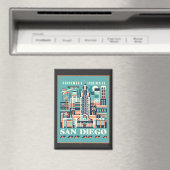 サンディエゴカリフォルニアアールデコ マグネット (インサイチュ (食洗機))