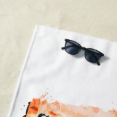 サンディエゴカリフォルニアウォーターコロアサンセットビュー ビーチタオル (インサイチュ)