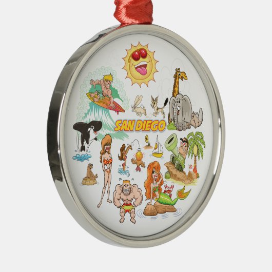 サンディエゴカリフォルニアオーナメント メタルオーナメント (右)