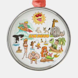 サンディエゴカリフォルニアオーナメント メタルオーナメント