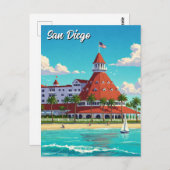 サンディエゴカリフォルニアコロナドホテル ポストカード (正面/裏面)