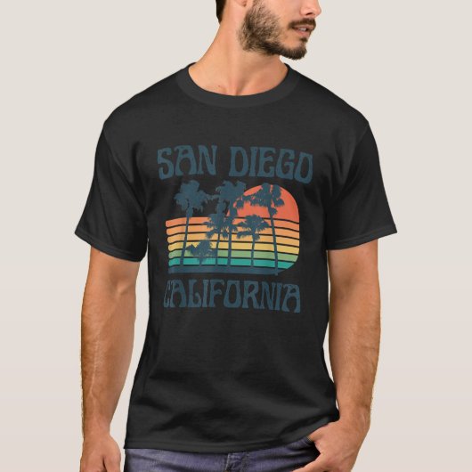 サンディエゴカリフォルニアサマーバケーションヴィンテージ Tシャツ (正面)
