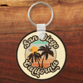 サンディエゴカリフォルニアサンセットパームツリーズお土産 キーホルダー (裏面)
