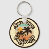 サンディエゴカリフォルニアサンセットパームツリーズお土産 キーホルダー (裏面)