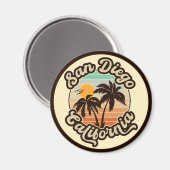 サンディエゴカリフォルニアサンセットパームツリーズお土産 マグネット (正面/裏面)