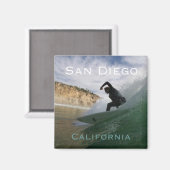 サンディエゴカリフォルニアサーフィン冷蔵庫用マグネット マグネット (正面/裏面)