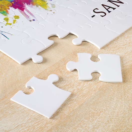 サンディエゴカリフォルニアスカイライン ジグソーパズル (側面)