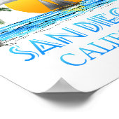 サンディエゴカリフォルニアセーリング ポスター (角)