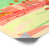 サンディエゴカリフォルニアダウンタウンお土産1950s ポスター (角)