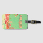 サンディエゴカリフォルニアダウンタウンお土産1950s ラゲッジタグ (正面横)