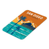 サンディエゴカリフォルニアトラベルアートヴィンテージ マグネット (左側)