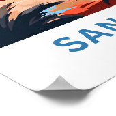 サンディエゴカリフォルニアトラベルプリント ポスター (角)