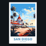 サンディエゴカリフォルニアトラベルプリント ポスター<br><div class="desc">美しいモダンプリント祝のサンディエゴ・カリフォルニア。</div>