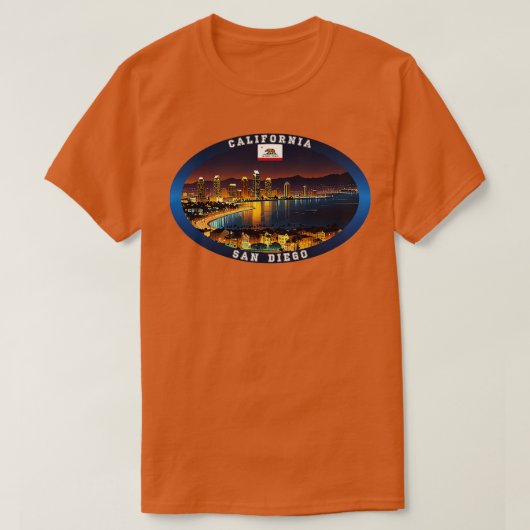 サンディエゴカリフォルニアトラベルTシャツ Tシャツ (デザイン正面)