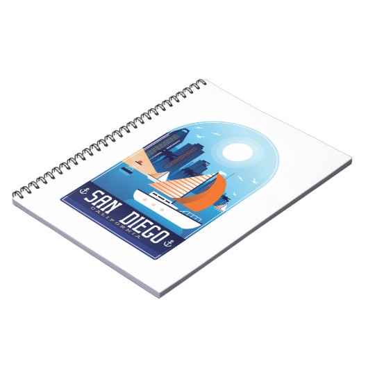 サンディエゴカリフォルニアヴィンテージトラベルノートブック ノートブック (左側)