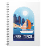 サンディエゴカリフォルニアヴィンテージトラベルノートブック ノートブック (正面)
