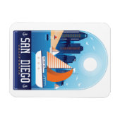 サンディエゴカリフォルニアヴィンテージトラベル マグネット (横)