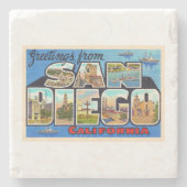 サンディエゴカリフォルニアヴィンテージラージレター ストーンコースター (正面)