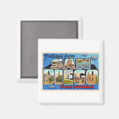 サンディエゴカリフォルニアヴィンテージラージレター マグネット (正面/裏面)