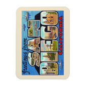 サンディエゴカリフォルニアヴィンテージラージレター マグネット (縦)