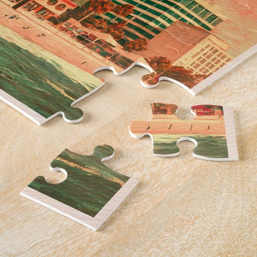 サンディエゴカリフォルニアヴィンテージ土産1950s ジグソーパズル (側面)