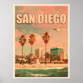 サンディエゴカリフォルニアヴィンテージ土産1950s ポスター (正面)