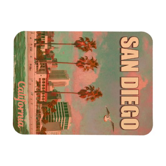 サンディエゴカリフォルニアヴィンテージ土産1950s マグネット (横)