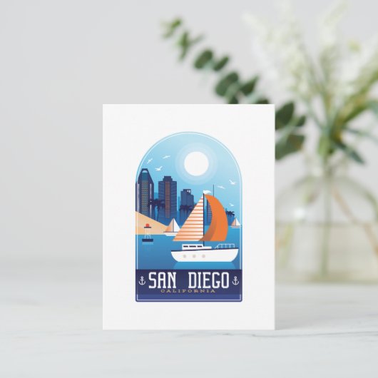 サンディエゴカリフォルニアヴィンテージ旅行はがき ポストカード (スタンド正面)