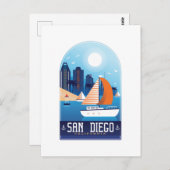 サンディエゴカリフォルニアヴィンテージ旅行はがき ポストカード (正面/裏面)