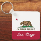 サンディエゴカリフォルニア共和国フラグカスタム キーホルダー (正面)