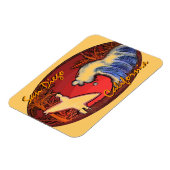 サンディエゴカリフォルニア州サーファーアート長方形マグネット マグネット (左側)