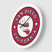 サンディエゴカリフォルニア ラージ壁時計 (傾斜)