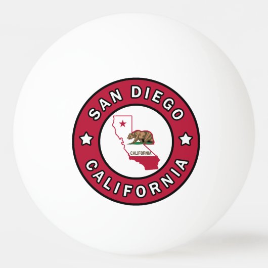 サンディエゴカリフォルニア 卓球ボール (正面)
